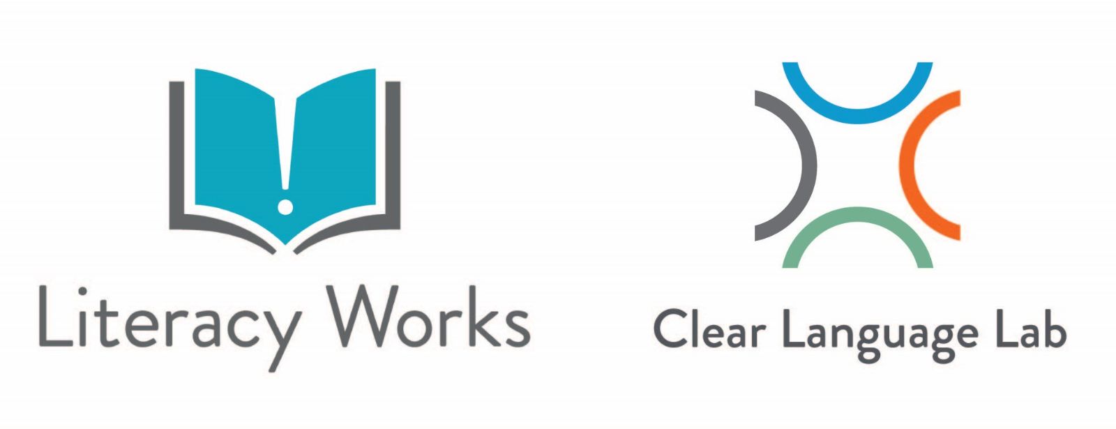 Literacy Works and Clear Language Lab logos